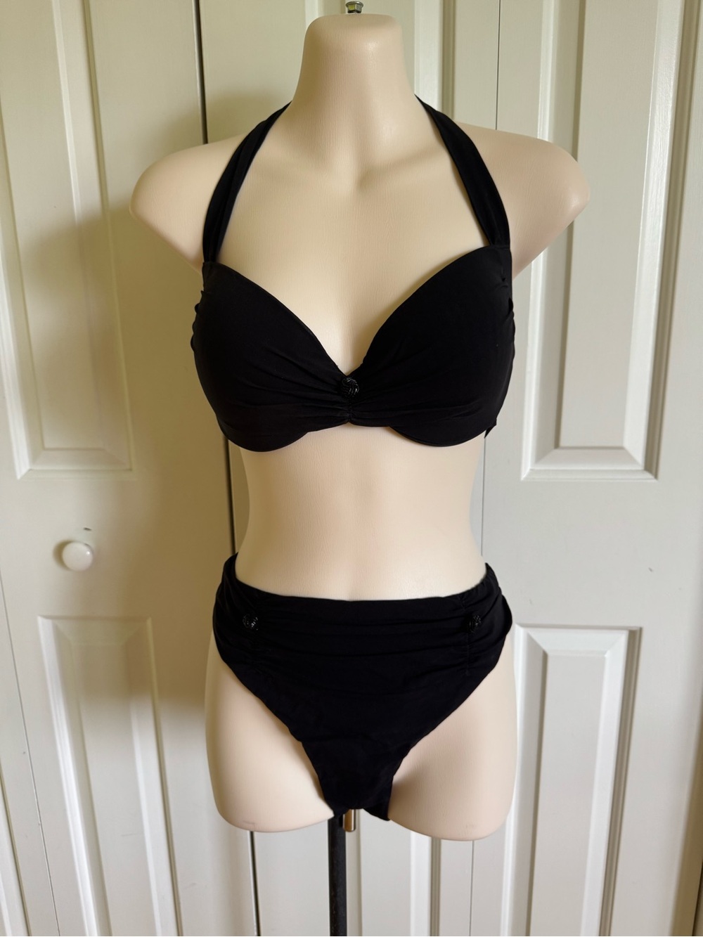 LISE CHARMEL Black Halter Bikini Swimsuit 10